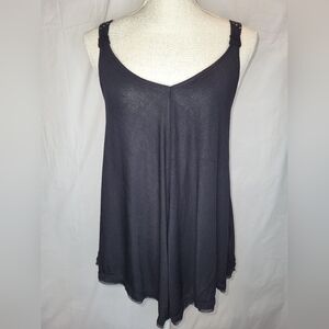 Candies - Black w/ Diamond Cross back Straps Tank Top - (S)